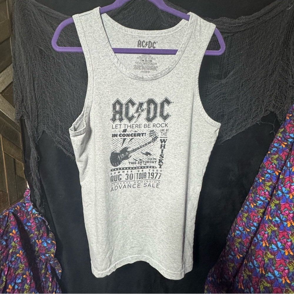 AC/DC Gray  Tank Top